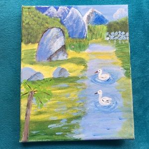 Serenity Acrylic Painting Handmade 8 X 10 Canvas Art
